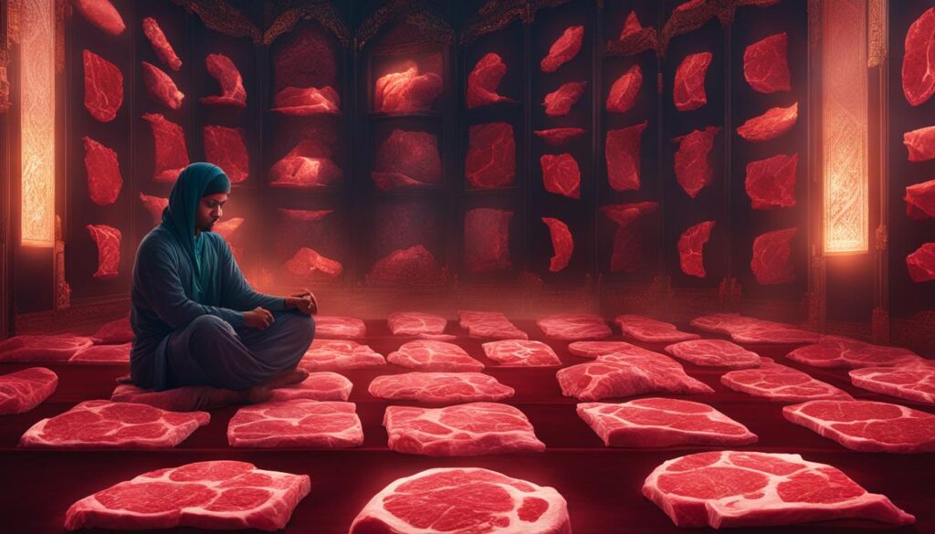 Symboliek van rauw vlees in islamitische dromen