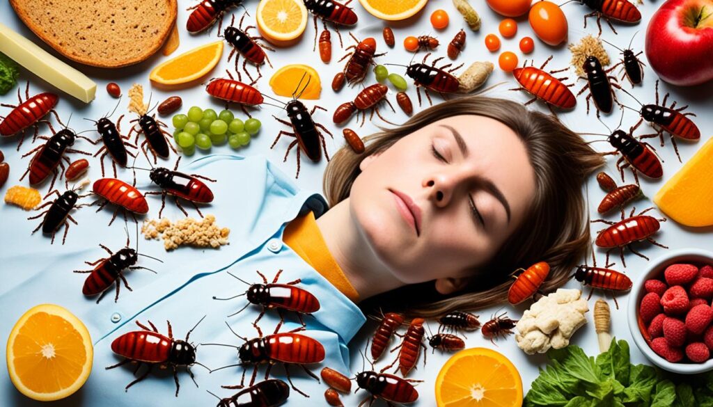 dromen over kakkerlakken in voedsel